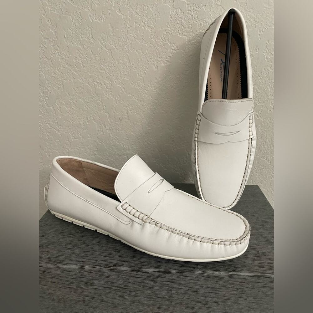 Bacco Bucci Capi Moccasin Loafer White - Men Size 8D